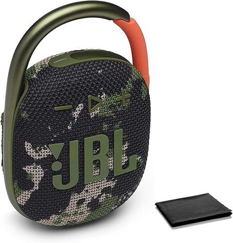 JBL Altavoz Bluetooth portátil Clip 4, impermeable y resistente al polvo IP67, mini altavoz Bluetooth para viajes, exteriores y hogar, (cuadrado),