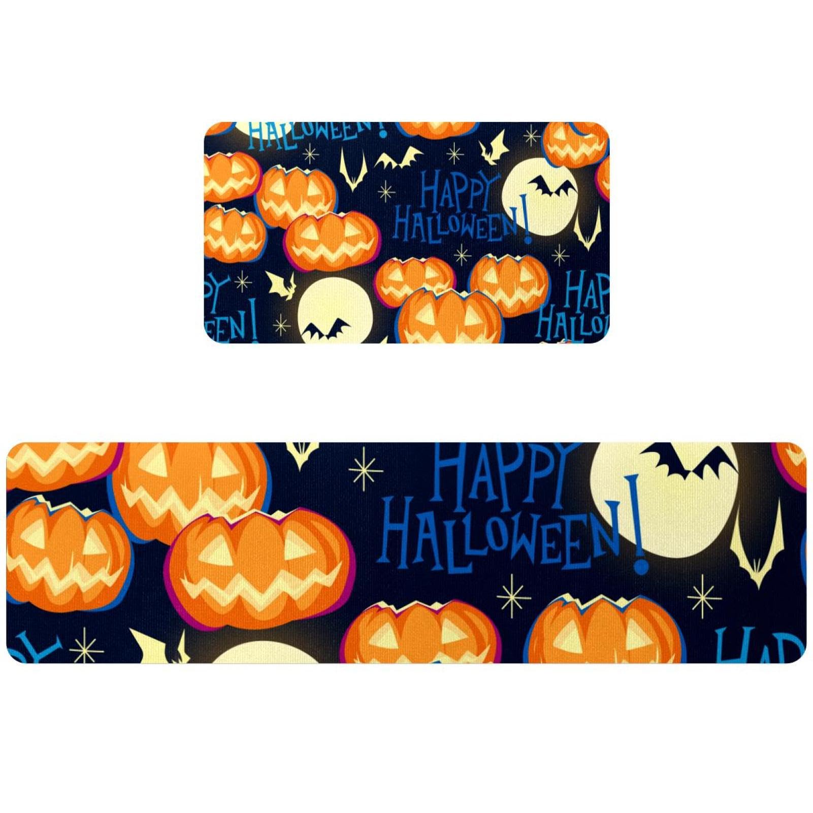 Tapis de cuisine antidérapant Halloween absorbant et lavable