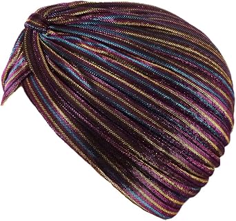 Fashion 21 Womens Pleated Glittered Turban Hat Head Wear