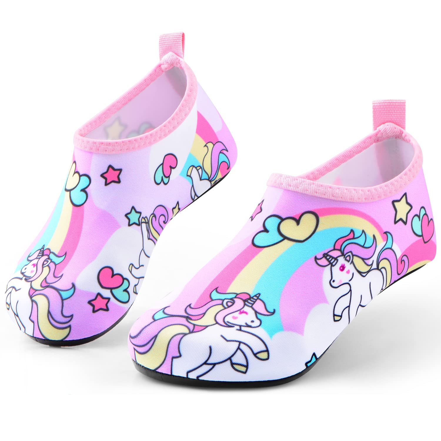 SunnywooWater Shoes for Kids Girls Boys，Pink Rose