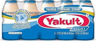 Yakult Probiotic Drink Light, 2.7 fl oz Bottle, 5 count (Pack of 1)