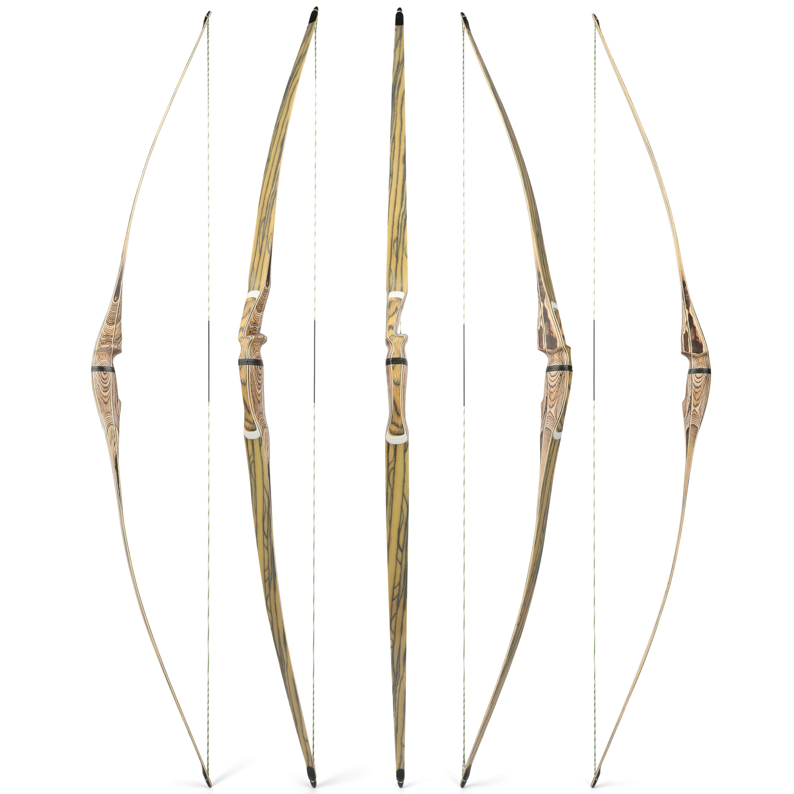 60/62/64 Zoll Takedown-Longbow, 20-50 Lbs, traditioneller Holz-Dreieckbogen, rechte Hand, für Jagd, Zielschießen und Training‌