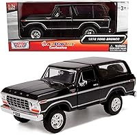 Vista 3 de 1978 Bronco 1:24 Modelo de Coche de Juguete Fundido SUV SUT Camioneta Motormax 79374 (Amarillo)