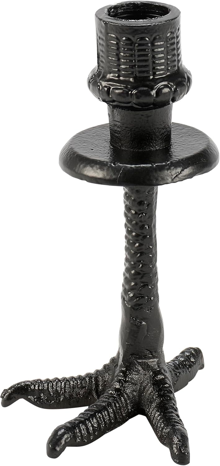 Primitives by Kathy Decorative Candle Holder, from Our Halloween Collection, Features a Sculpted Design That resembles a Crow Foot with Coordinating Design on top to Hold a Single Candle - Image 4