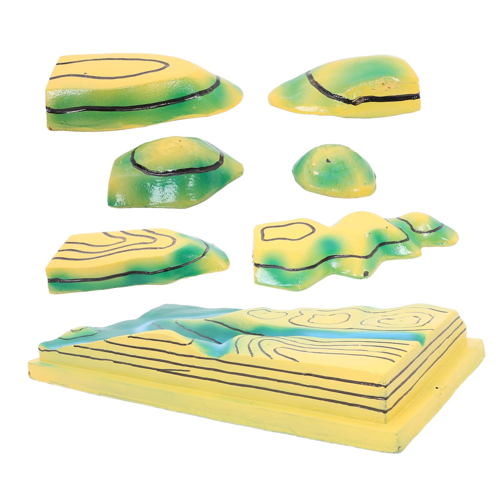 Mikikit Mappa delle Curve Terreno Topografica in Plastica Materiale Didattico di Geografia per Studenti Strumento per Lezioni di Scienze Apprendimento Interattivo