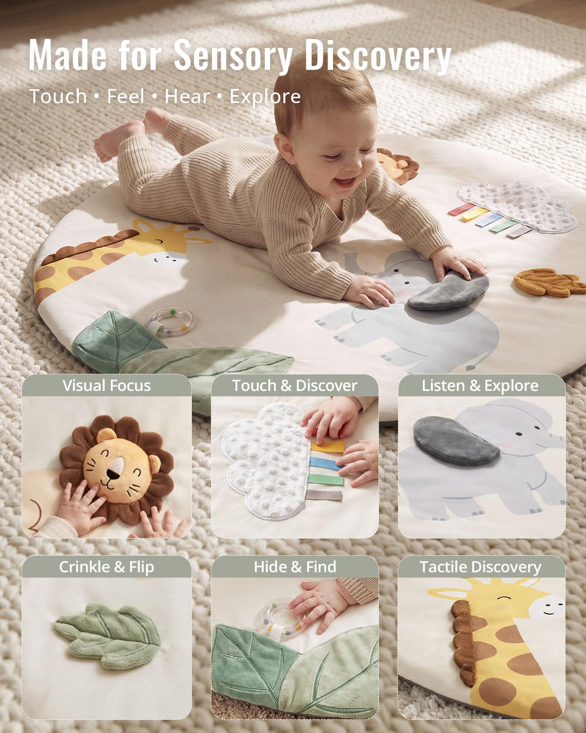 Blissful Diary Baby Play Gym, Baby Activity Mat Playmat, Tummy Time Mat image 3