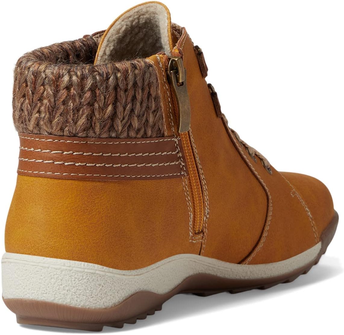 Spring Step Women's Clifton Bootie – Relife Shock Absorbing Sole with Water Resistant Synthetic Upper – Vegan Friendly, Lace Up and Zipper Closure Boot - Image 6