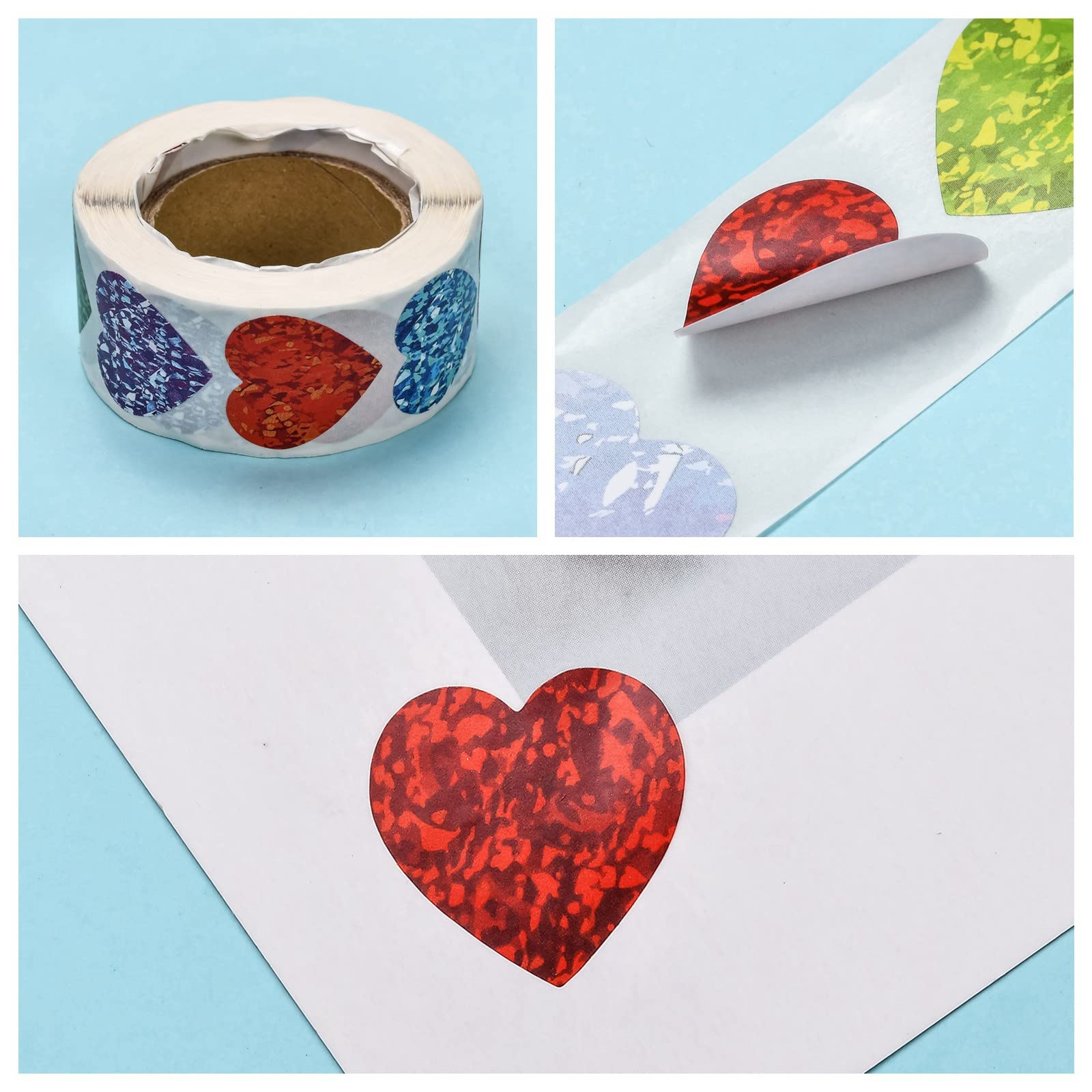 2000 Pezzi Adesivi a Forma di Cuore Autoadesivo, Adesivi Kraft Autoadesivi, Adesivi Cuori Dorati, Adesivi a Forma di Cuore Etichette per Artigianato, Fai da Te, Scrapbooking, Matrimoni, Compleanni