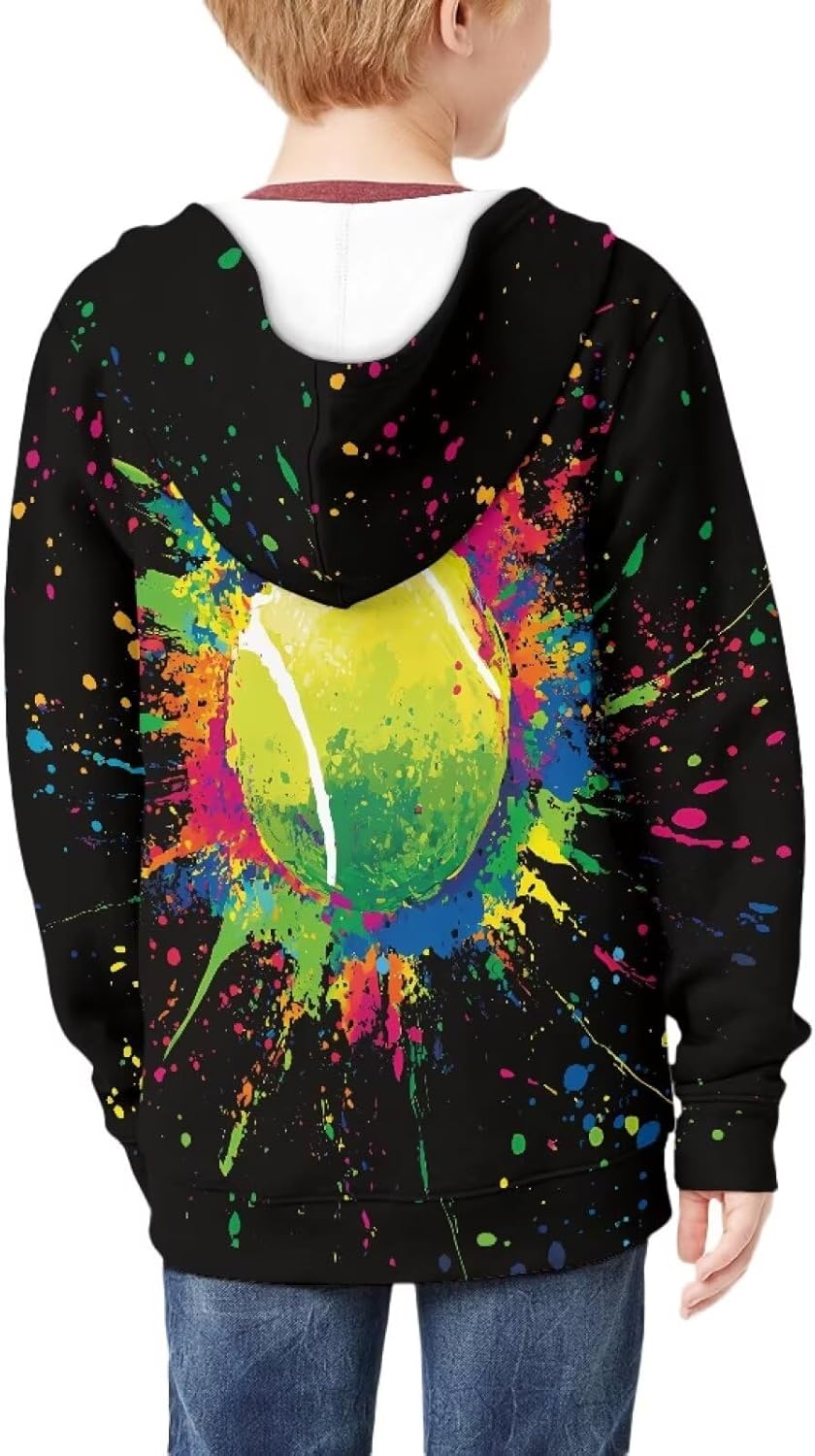 Biyejit Kids Zip Up Hoodies for Boys Girls 6-16 Hooded Sweatshirt with Pocket Long Sleeve Jacket