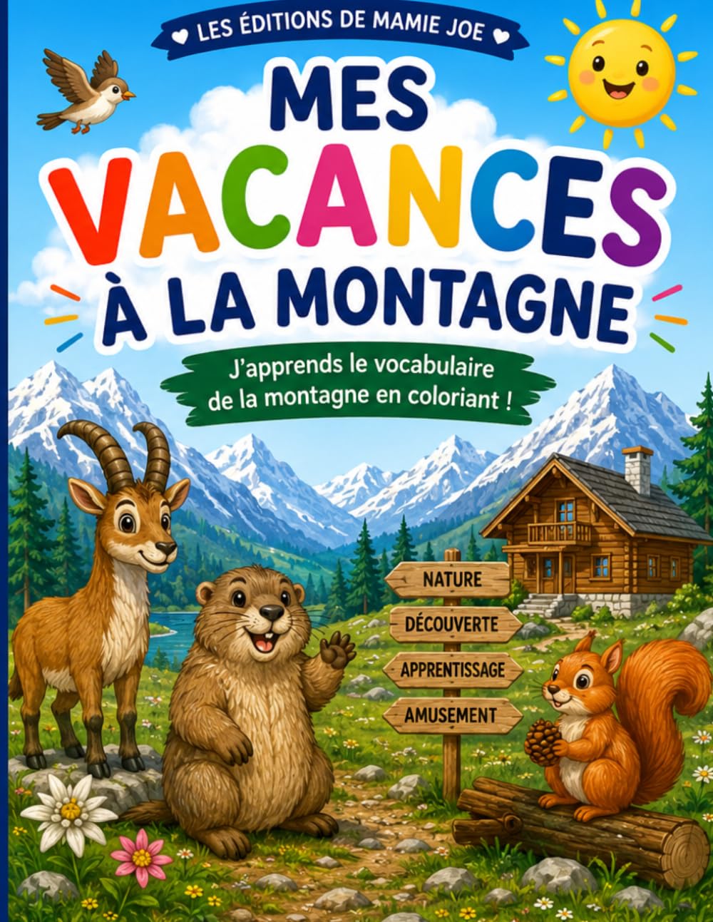 Mes Vacances à la Montagne: J’apprends le vocabulaire de la montagne en coloriant