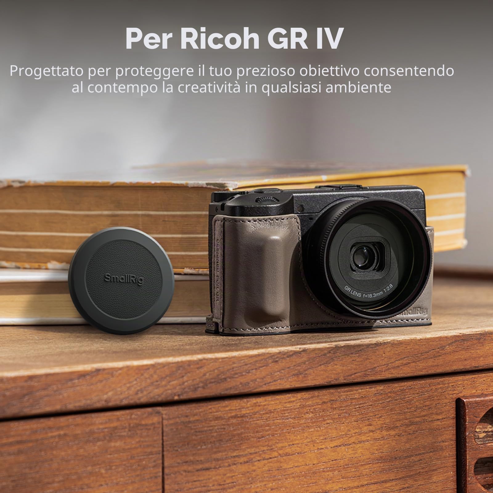 SMALLRIG Filtro UV e paraluce tutto in uno per RICOH GR IV GRIV con cappuccio protettivo in silicone, paraluce dedicato per ridurre la luce diffusa, rivestimenti multistrato, resistente ai graffi