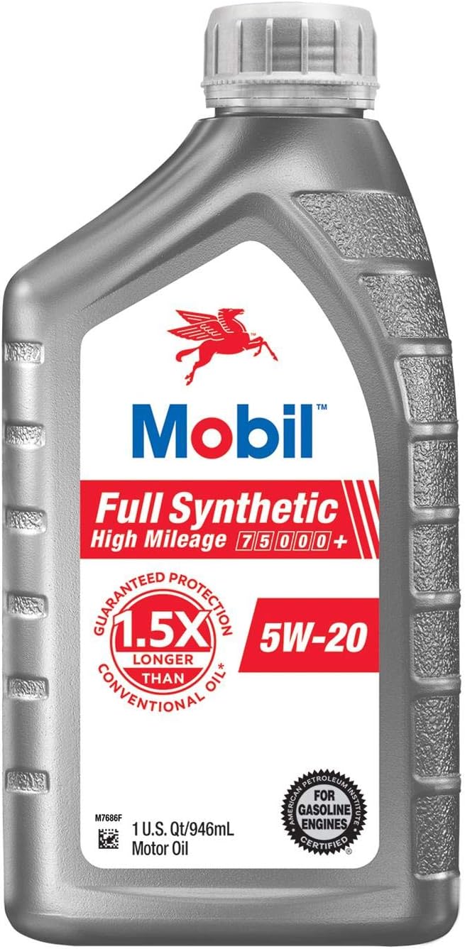 Aceite de Motor Mobil Full Synthetic High Mileage 5W-20 1 Quart Pack de 6 miniatura 2