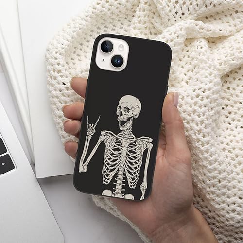 Miniatura 8 de Funda para iPhone 14, diseño de calavera, diseño de esqueleto de calavera para mujeres y niñas, funda protectora de silicona suave para iPhone 1413