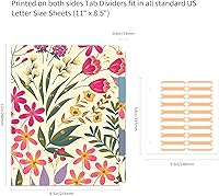 Vista 75 de Ospelelf Mini 3 Ring Binder, 2 Inch, Cute Pink Marble Binder for 5.5" x 8.5" with 5 Tab Dividers, File Folder Labels and Low Profile Clipboards