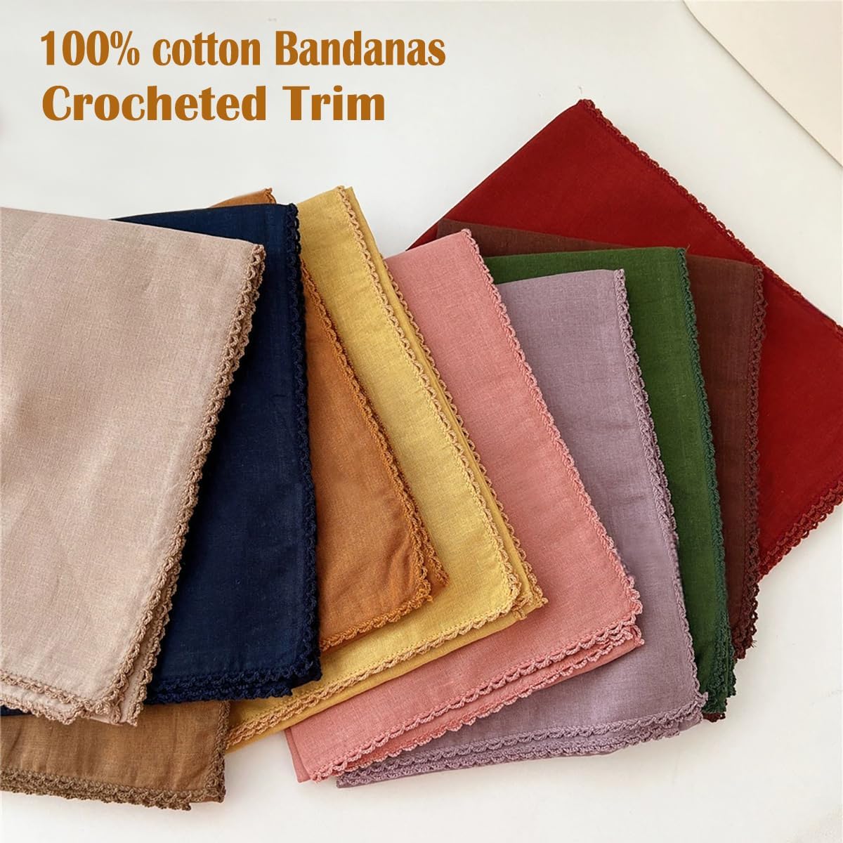 Premium Double Layer Cotton Bandana Head Hair Neck Scarf Scarves, Headband, Head Wrap for Women 28 x 28 inch - Image 6