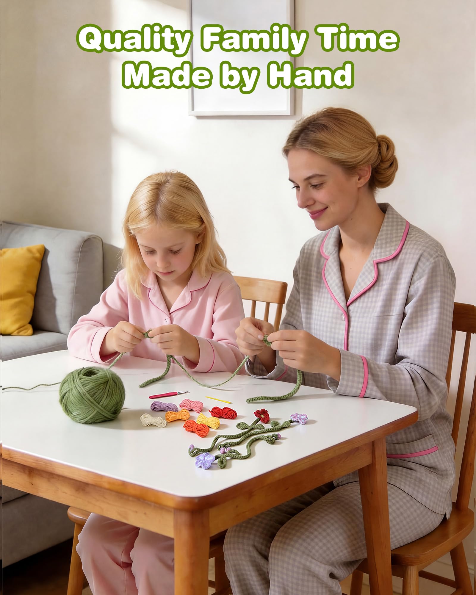 Beginner Crochet Kit - Flower Bookmarks -6