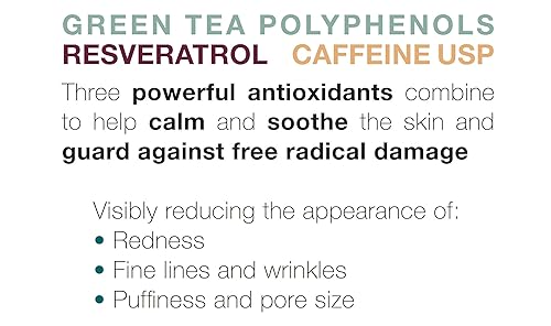 Miniatura 2 de Crema facial antienvejecimiento, triple antioxidante, suero de tratamiento para cara, resveratrol + té verde + cafeína, reduce visiblemente el