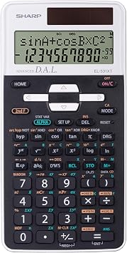 Sharp EL531XTWH Scientific Calculator with 273 Functions, 2-Line LCD Display, Direct Algebraic Logic D.A.L., Solar & Battery Power, Math Calculator for High School & College Students
