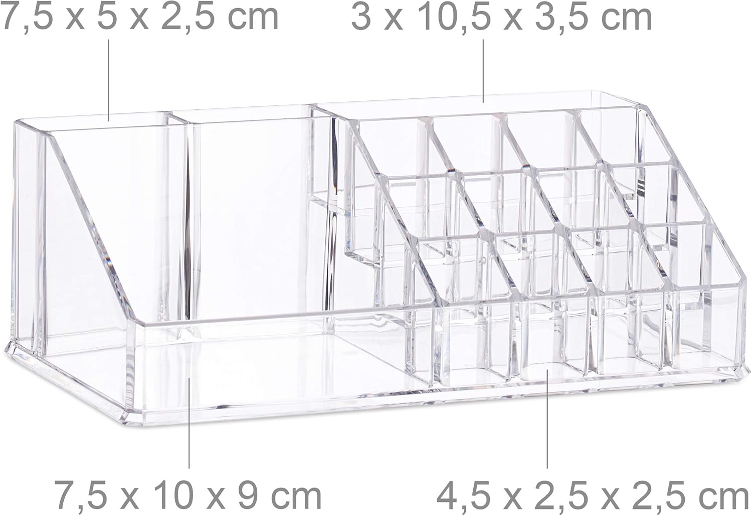 Onе-Dау Sаlе: Uр tо 80% оƒƒ Relaxdays Cosmetic Organiser with 4 Drawers, Makeup Kit for Lipstick, Nail Polish, Acrylic Jewellery Stand, H x W x D: app. 19 x 23.5 x 14 cm, Transparent 🔥 Flаѕh Sаlе Relaxdays Cosmetic Organiser with 4 Drawers, Makeup Kit for Lipstick, Nail Polish, Acrylic Jewellery Stand, H x W x D: app. 19 x 23.5 x 14 cm, Transparent
