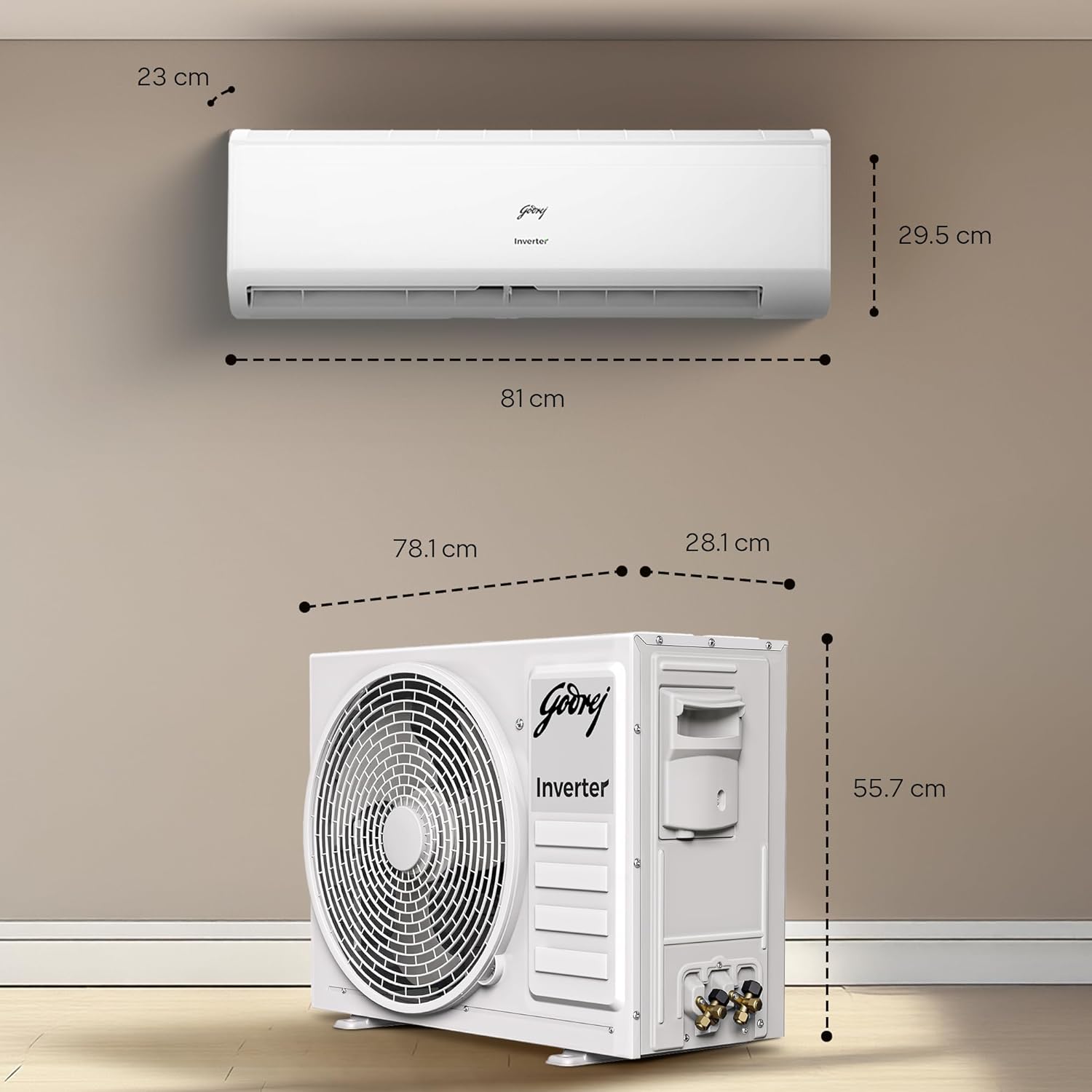 Godrej 1 Ton 5 Star, 5 Years Comprehensive Warranty, AI Powered, 5-in-1 Convertible Cooling, Self Clean, Inverter Split AC (Copper, Heavy-Duty Cooling at 52° Celcius, AC 1T EI 12IINV5R32-WWR, White) - Image 6