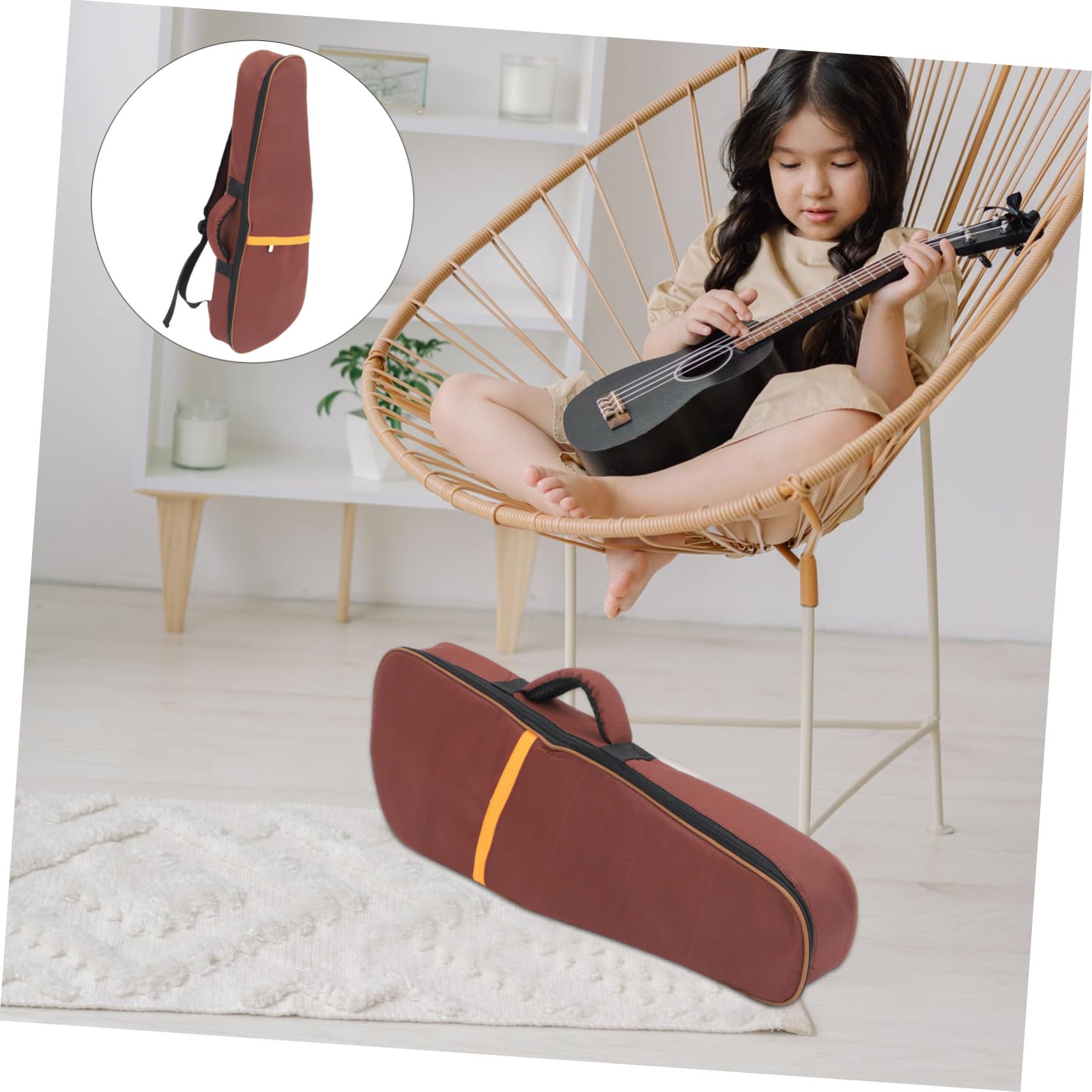 BESTonZON Ukulele Tasche Aus Oxford Tuch Tragbare Ukulele Tasche Mit Verstärktem Design Für Zubehör Und Reisen