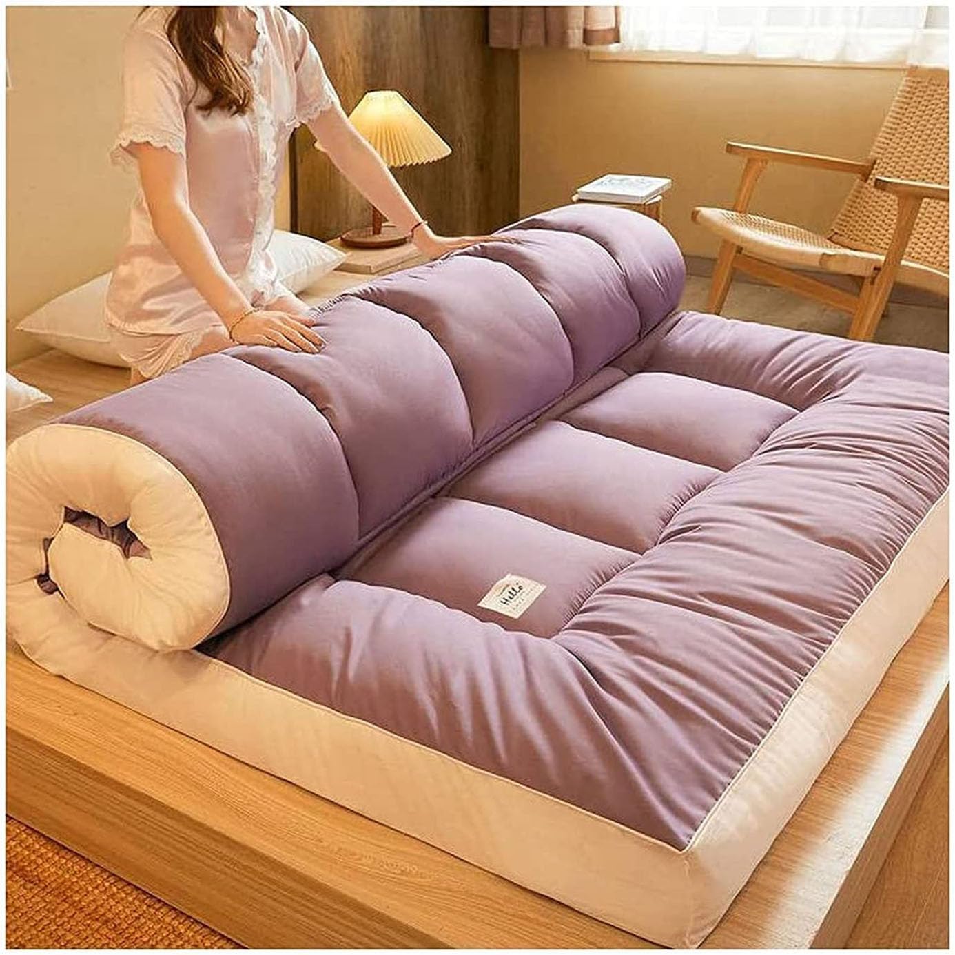 RAAMKA Colchão futon, colchão de futon japonês, almofada dobrável para