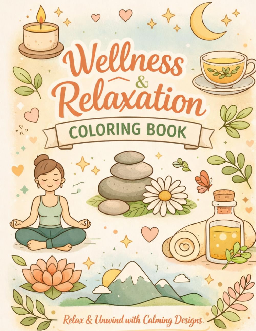 Wellness & Self-Care Coloring Book for Anxiety Relief: Relaxing Mindfulness Coloring Pages with Affirmations for Stress Relief and Self-Care