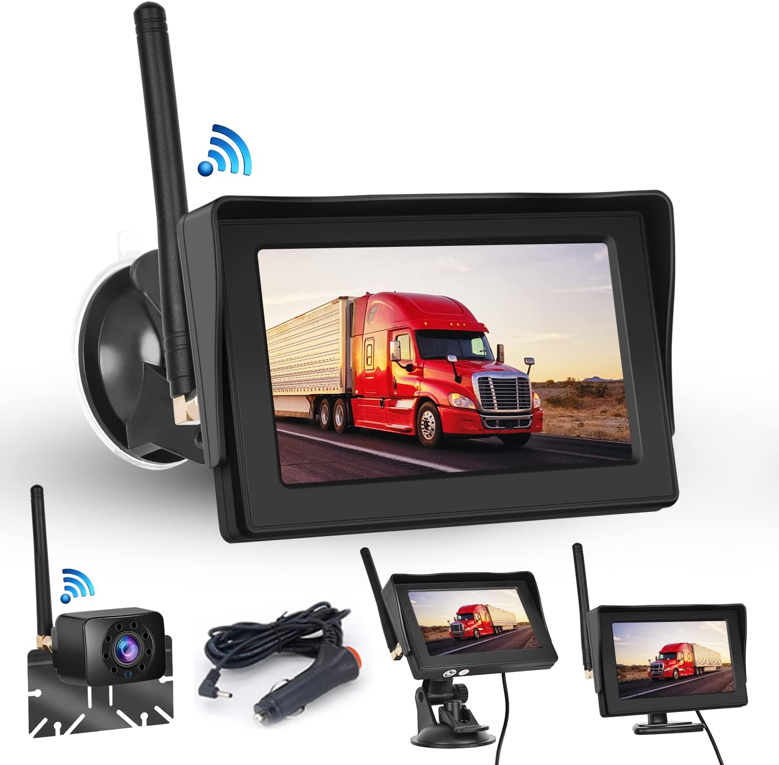 VASTEND V01 Caméra de Recul sans Fil HD 1080P Moniteur 7'' et Caméra de VASTEND V01 Caméra de Recul sans Fil HD 1080P Moniteur 7'' et Caméra de