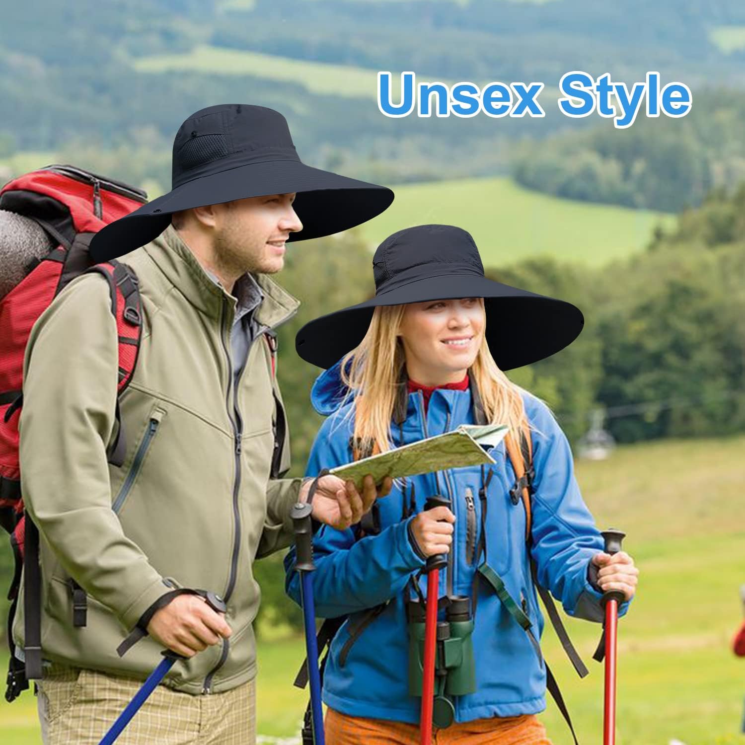 6" Wide Brim Sun Protection Hat Outdoor Unisex Bucket Hats for Hiking Beach Fishing Safari Garden Lawn Yard Work Kayaking - Image 7