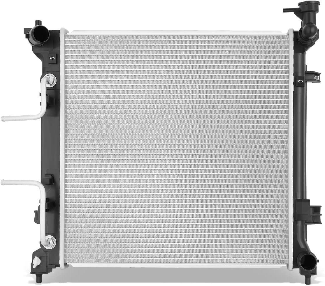 DNA Motoring OEM-RA-1816 1-Row Aluminum Core Radiator Compatible with 95-99 Accent 1.5L SOHC,23-15/16" W X 13-3/16" H X 5/8" D,1-5/16" Inlet / 1-5/16" Outlet