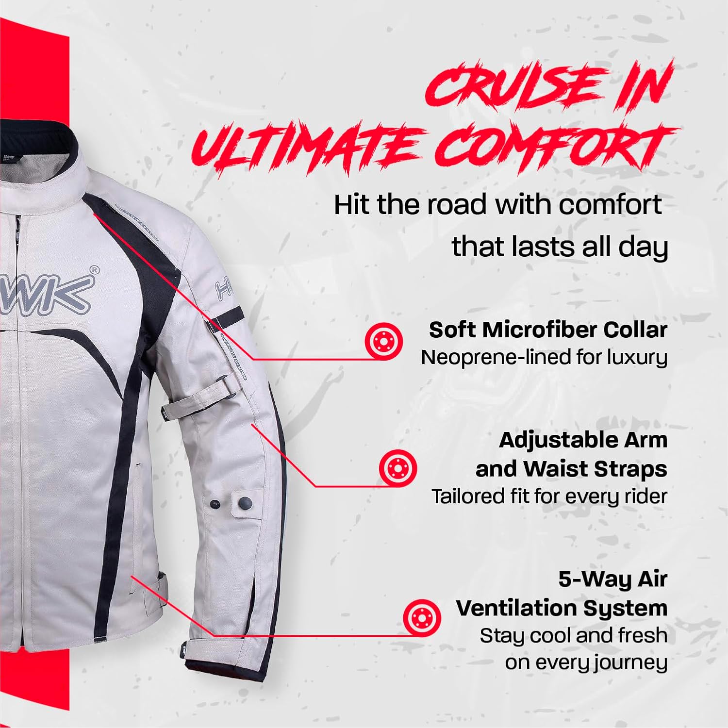 HWK Motorcycle Jacket Men's Riding Textile Racing Motorbike Hi-Vis Biker CE Armored Water Resistant Jackets