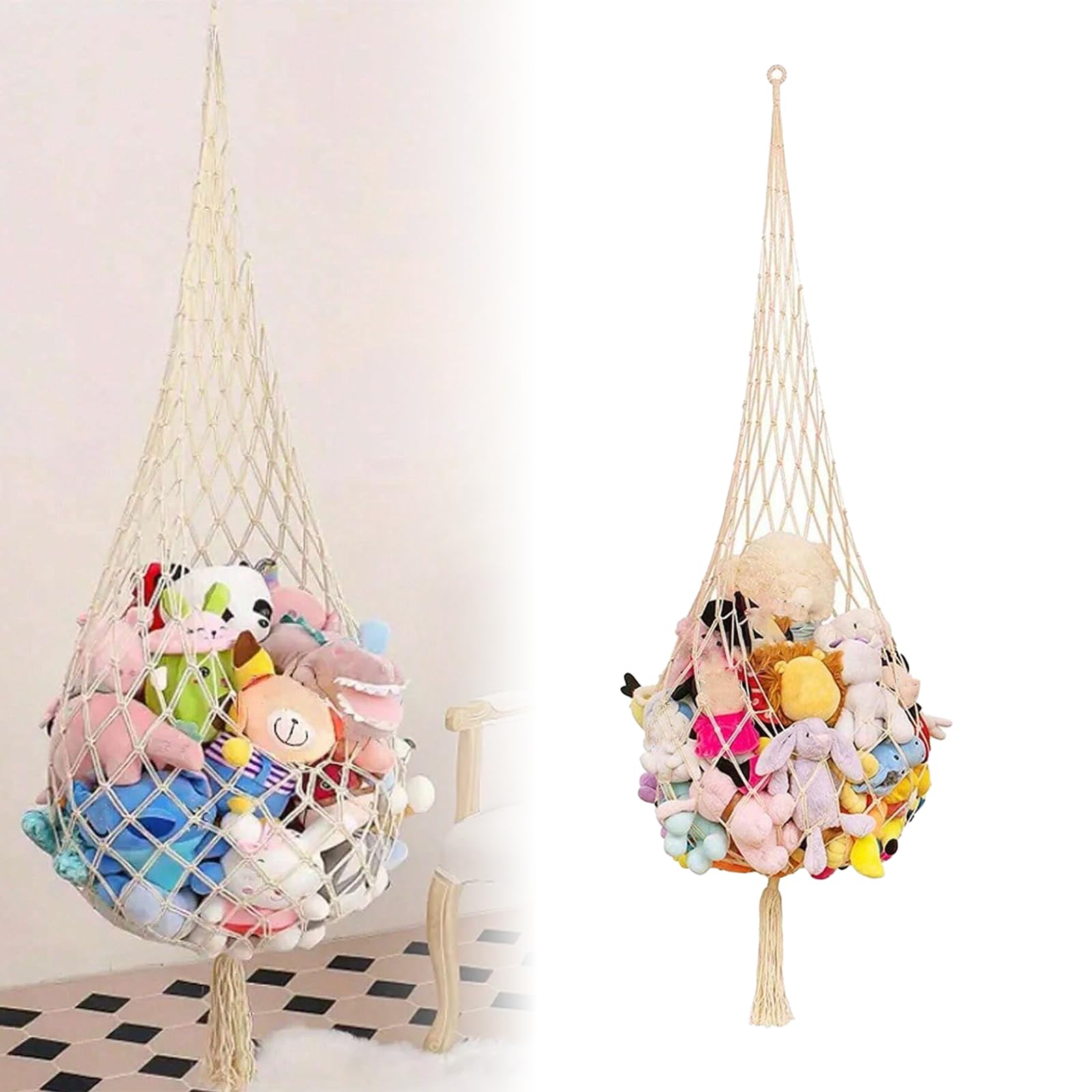 Filet de rangement de jouets en peluche 2m extensible