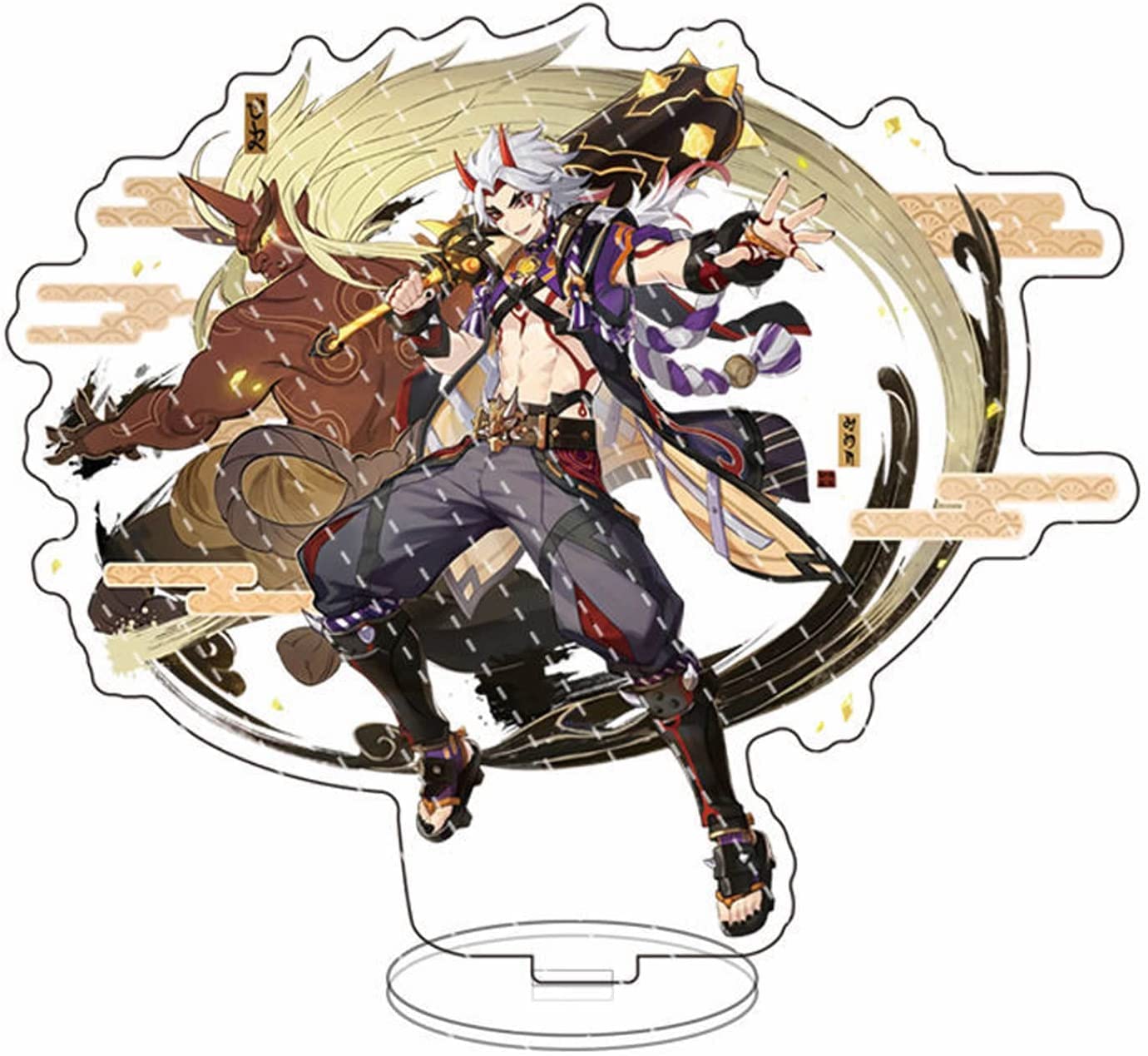 Eonthry Genshin Merch Impact Acrylic Stand Figure Zhongli, Yunjin, Yae Miko, Arataki Itto, Diluc Shenhe Acrylic Ornaments Collections Home Decoration for Fans (Arataki Itto)