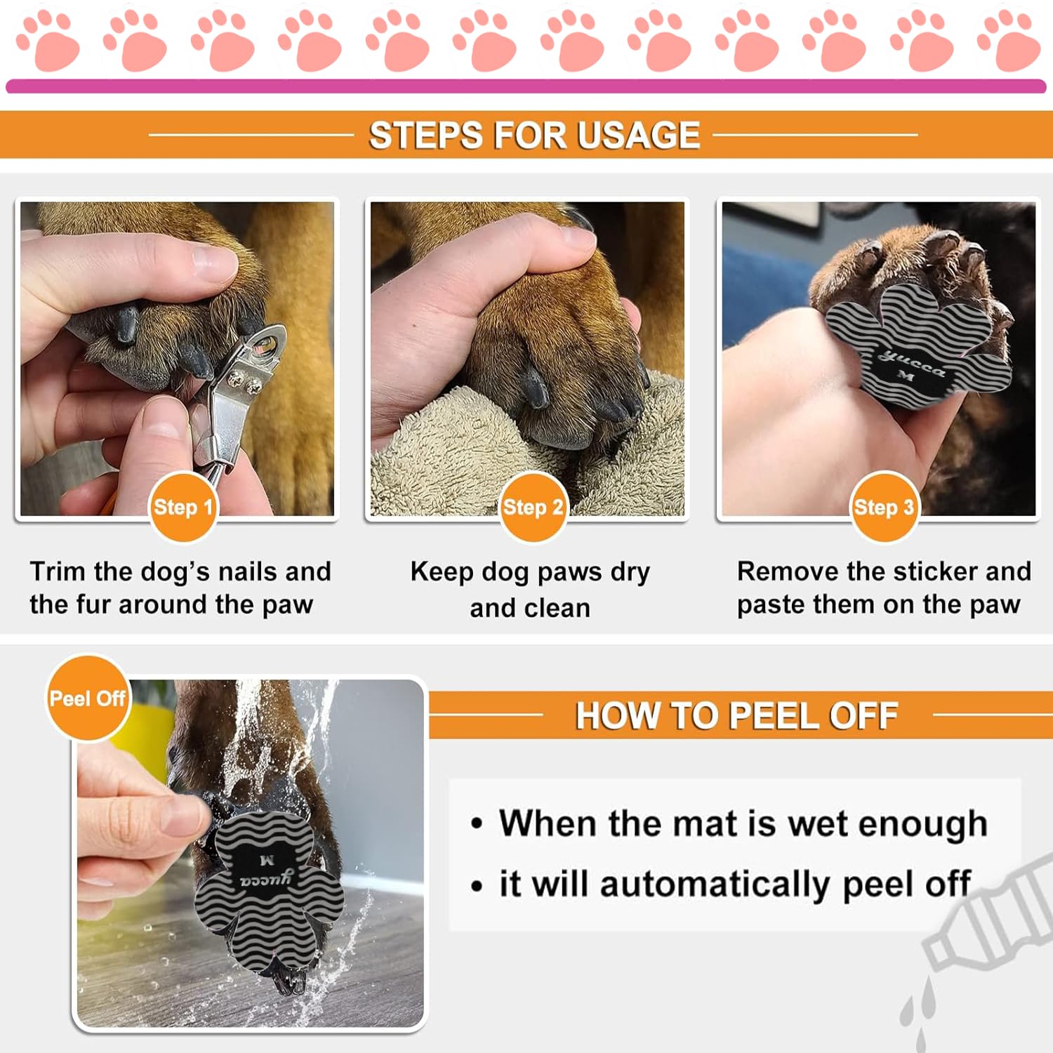 Dog Anti Slip Paw Grips Traction Pads, Dog Paw Protector with Stronger Adhesive, Toe Grips for Dogs from Slipping on Hardwood Floors, Dog Shoes Booties Socks Replacement for Older Dogs