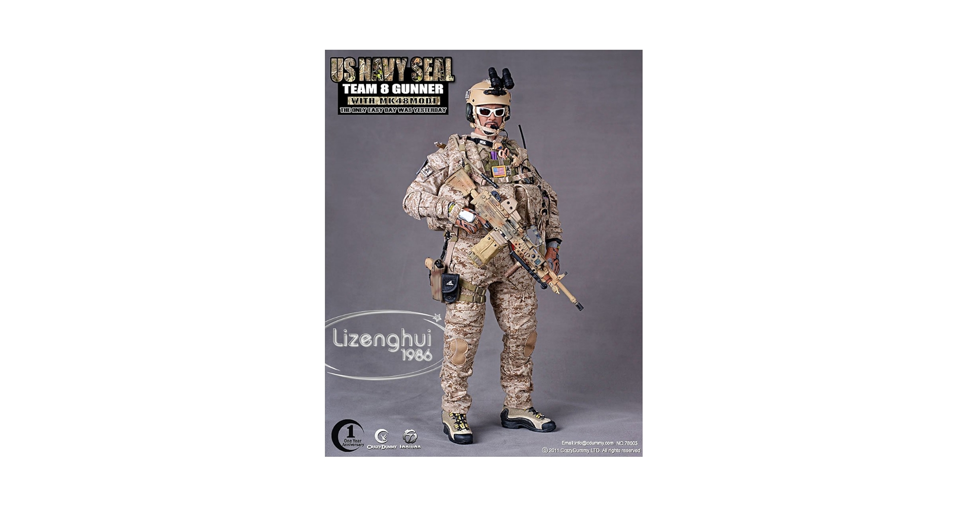 Amazon.co.jp: CrazyダミーUS Navy Seal Team 8 Gunner with