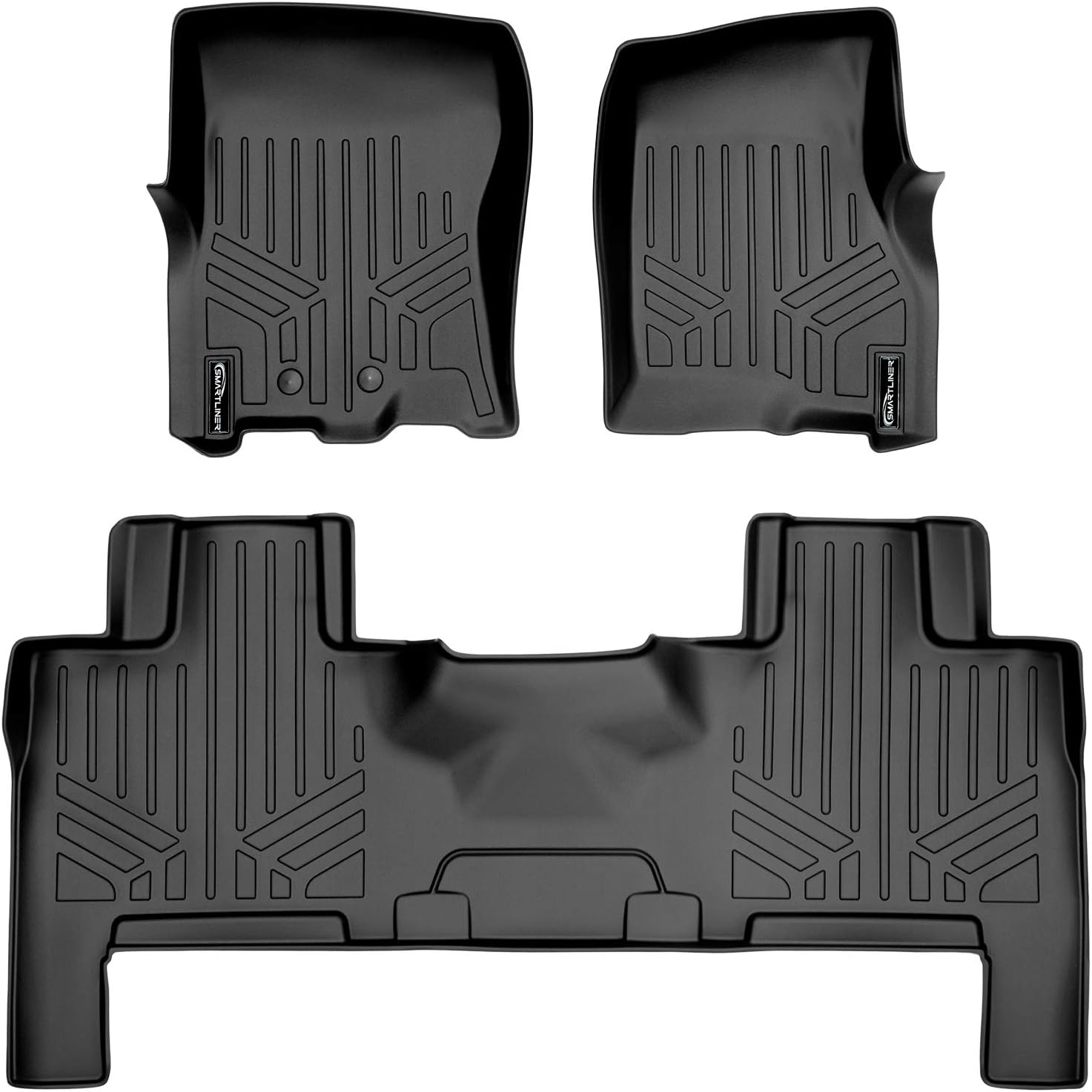 MAXLINER Floor Mats 2 Row Liner Set Compatible with 2011-2017 Ford Expedition