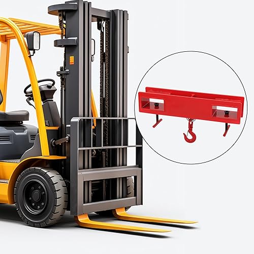Miniatura 5 de Gancho de elevación para montacargas, elevador de elevación de carretilla elevadora de capacidad de 4400 libras, accesorio de gancho de elevación de
