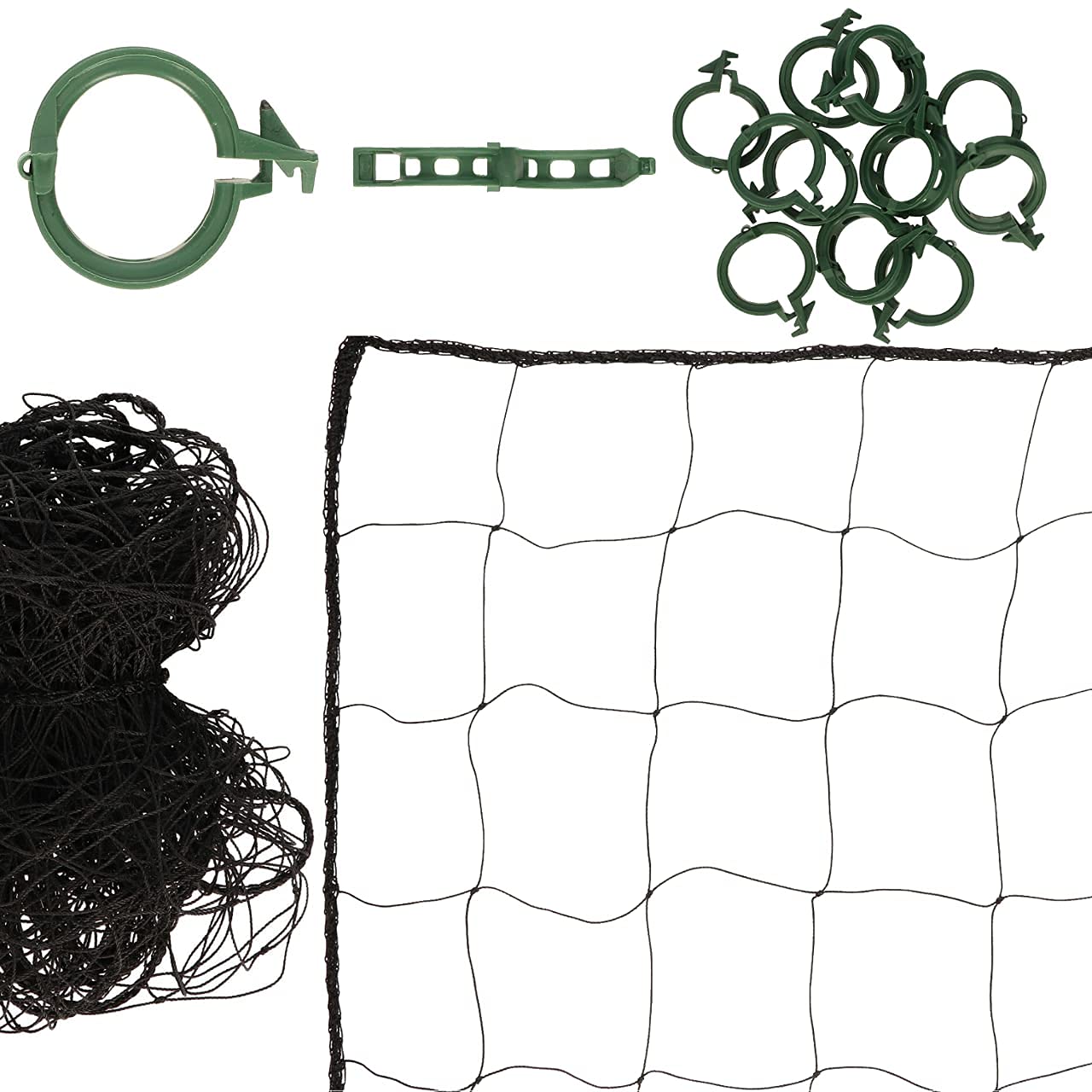Filet Jardin Plantes Filet De Jardin GARDENIX 2x10m - 100 Clips - Pour Tomates, Concombres - Vert Maillage 15x17cm - 4