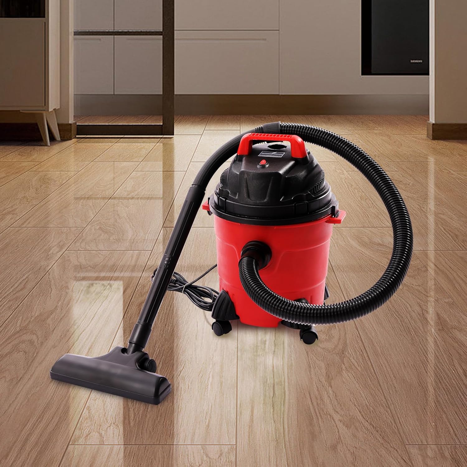 Canister Vacuum, 4 Gallon Lightweight Cleaner, Lightweight Powerful Vacuum, High Efficient with Cleaning Tools & Washable Filter for Household, Hard Floor, Carpet & Pet Hair