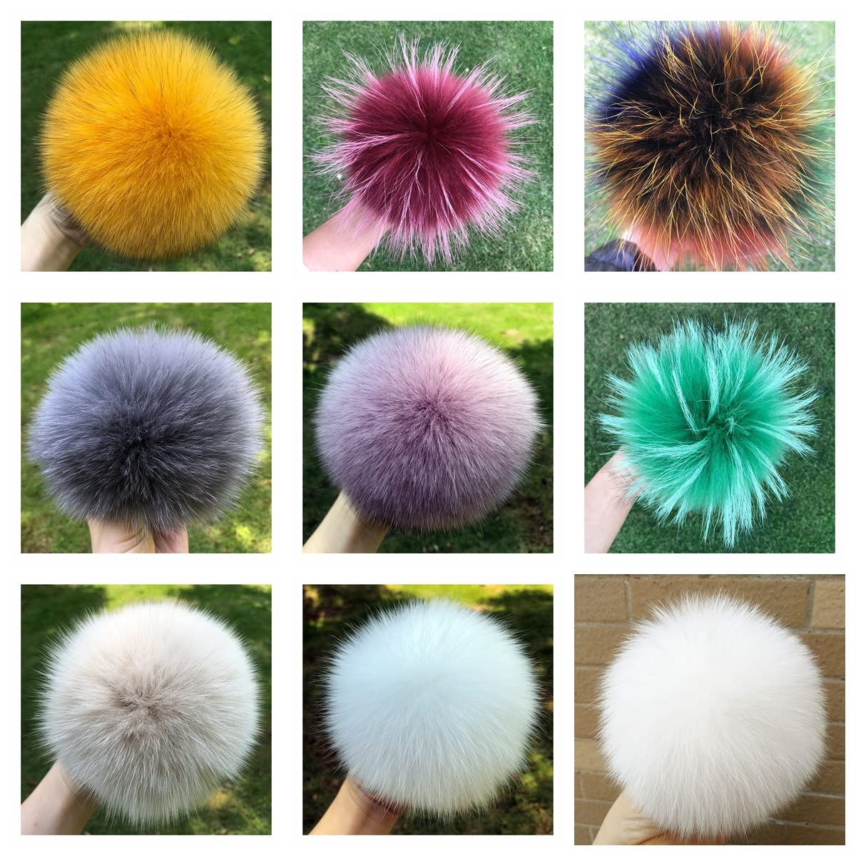 Gorro Con Pompón De Piel Auténtica De MERRYLAND, Gorro Con Pompón De