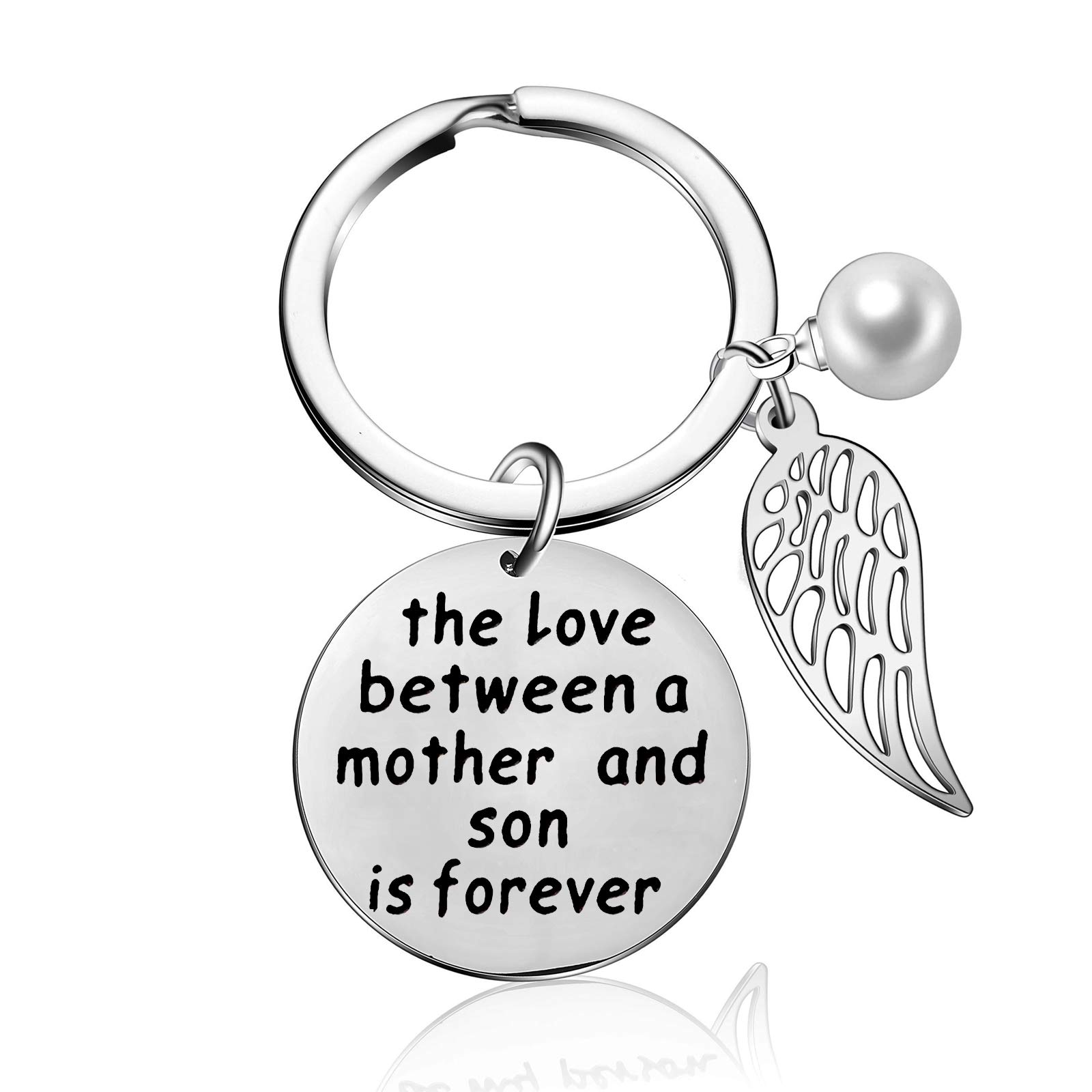 malyunin Mom Gifts from Son - The Love Between A Mother And Son is Forever Keyring Mom Keychain Son Gift Jewelry