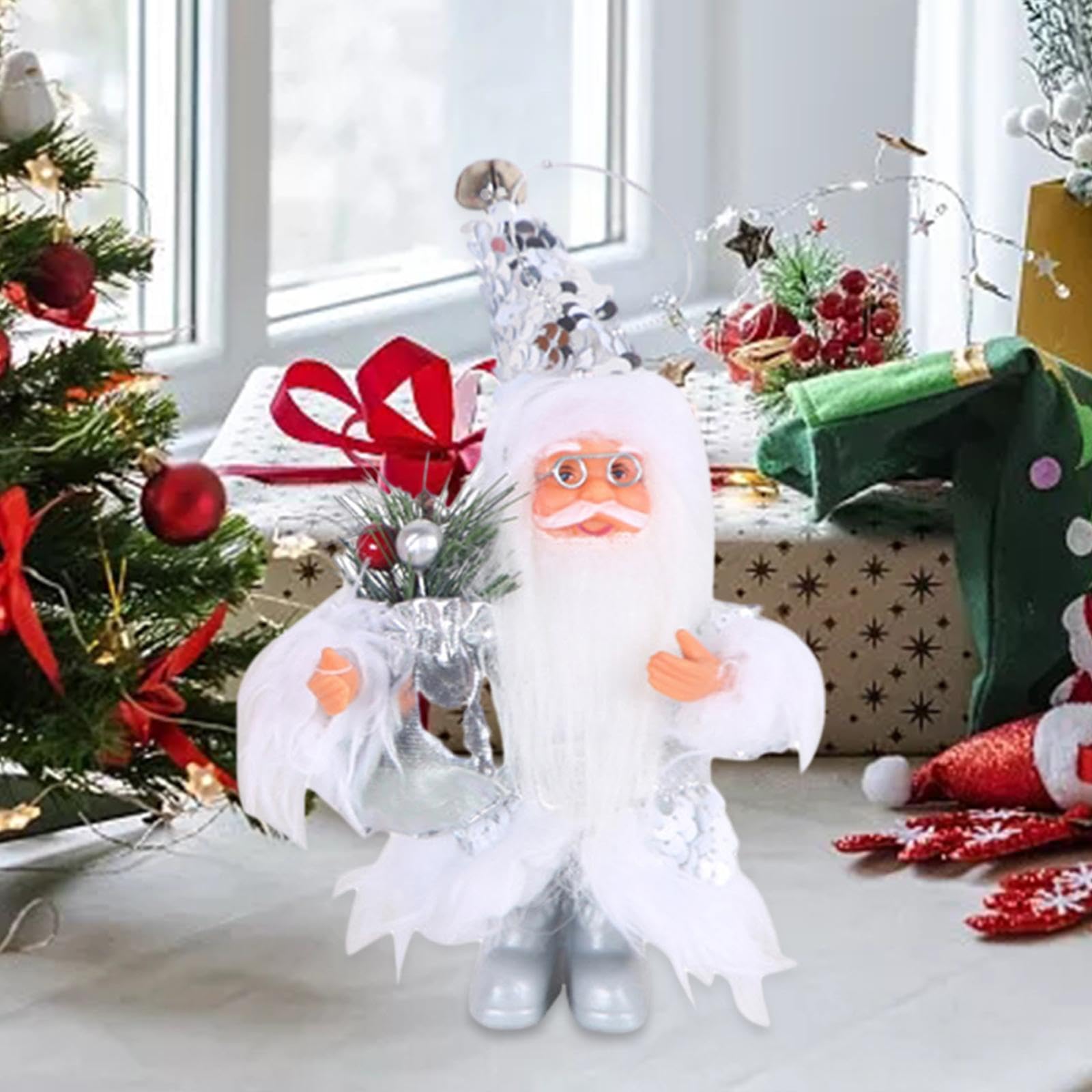 【クリスマス雑貨】白いサンタのオーナメント クリスマス雑貨】白いサンタのオーナメント