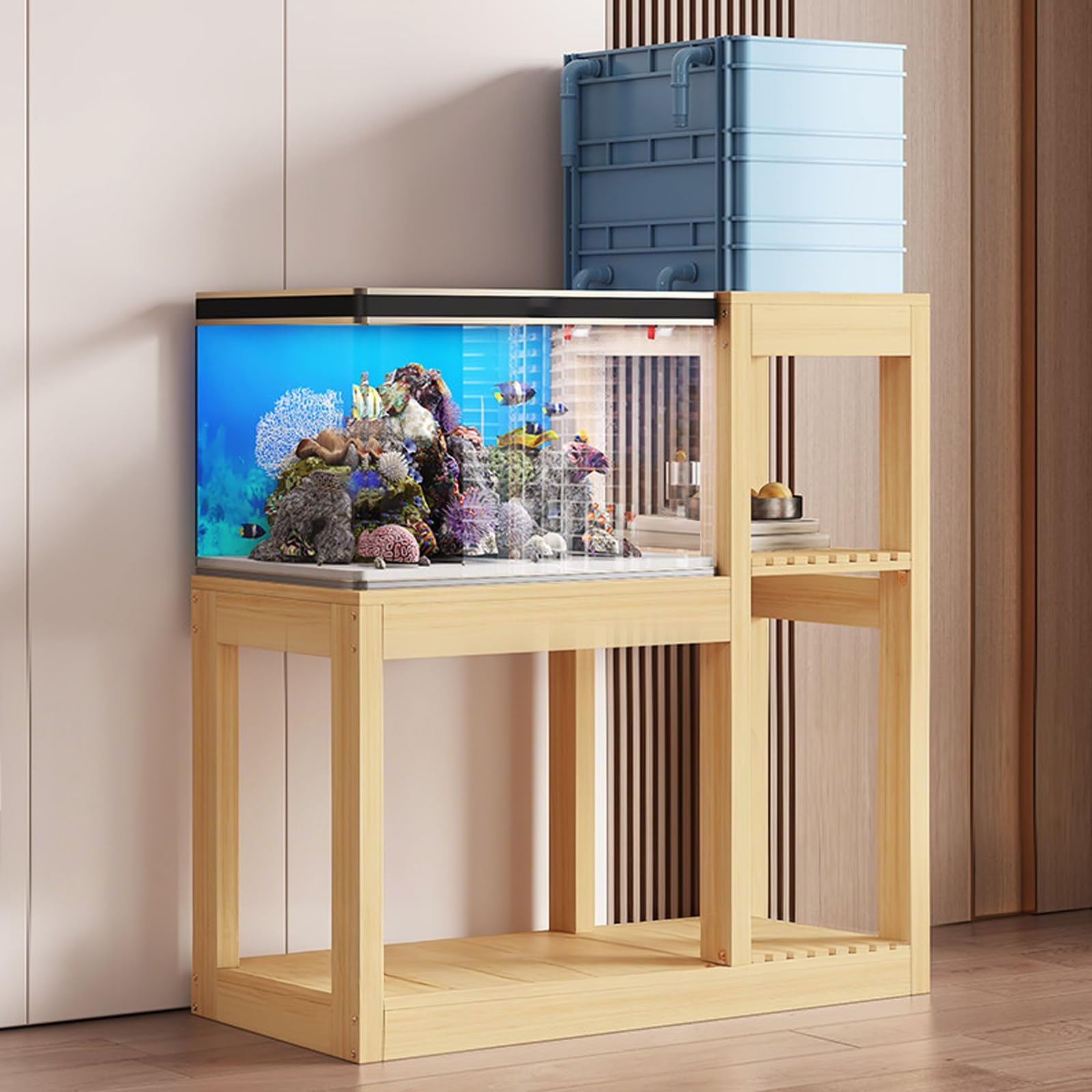 Soporte para acuario de gran capacidad de carga y estantes estables