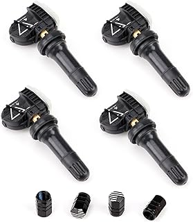 tuhaowa TPMS Tire Pressure Monitoring System Sensor 433MHz GM Preprogrammed 13598773 Replacement Compatible with Chevy Cadillac GMC Buick (4 Packs)