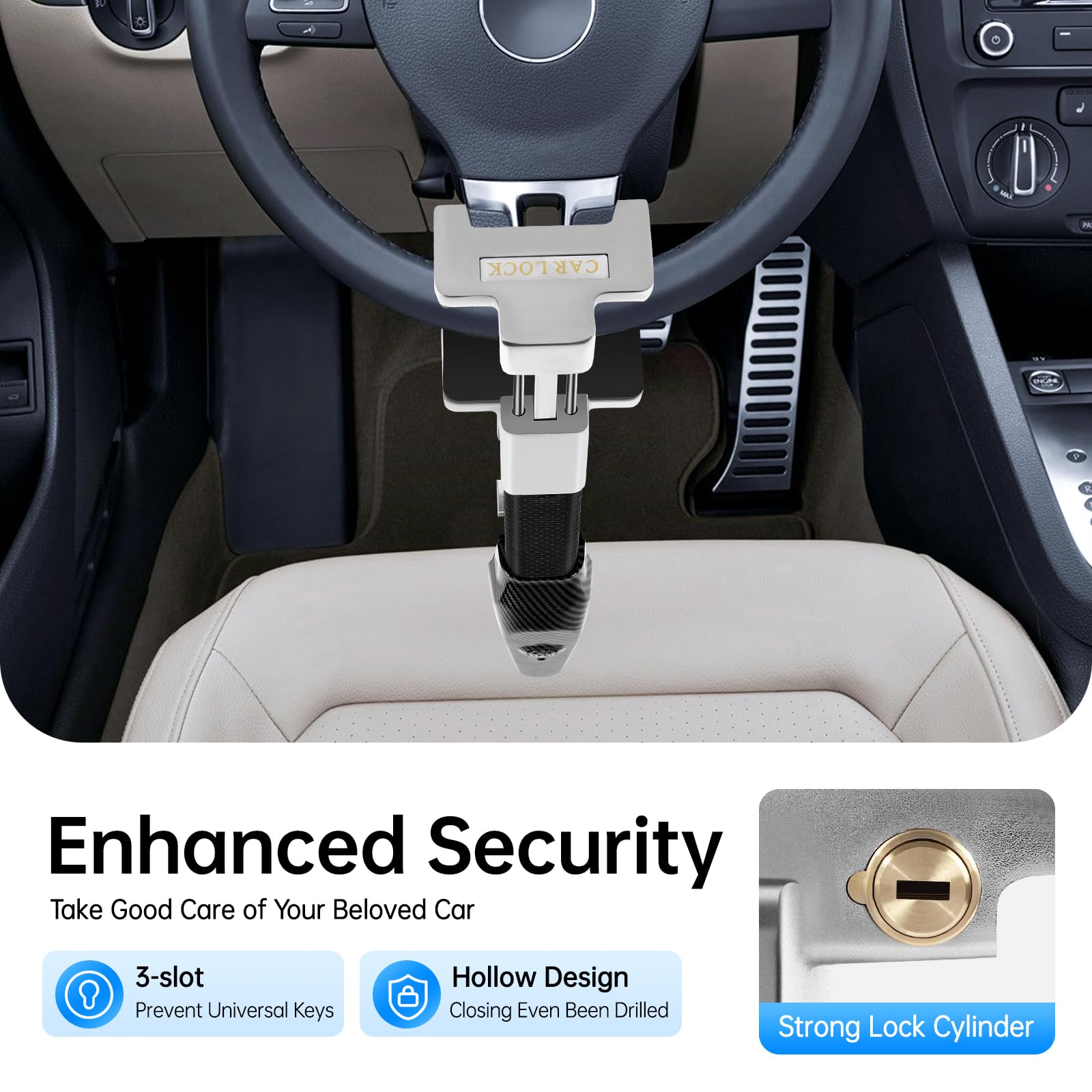 Allarme Antifurto Per Volante Auto Blocco Volante Pedale Auto Blocco Blocco Blocco Strumenti Sicurezza Blocca Barra Auto Blocco Codice Combinazione Acciaio Universale Protezione