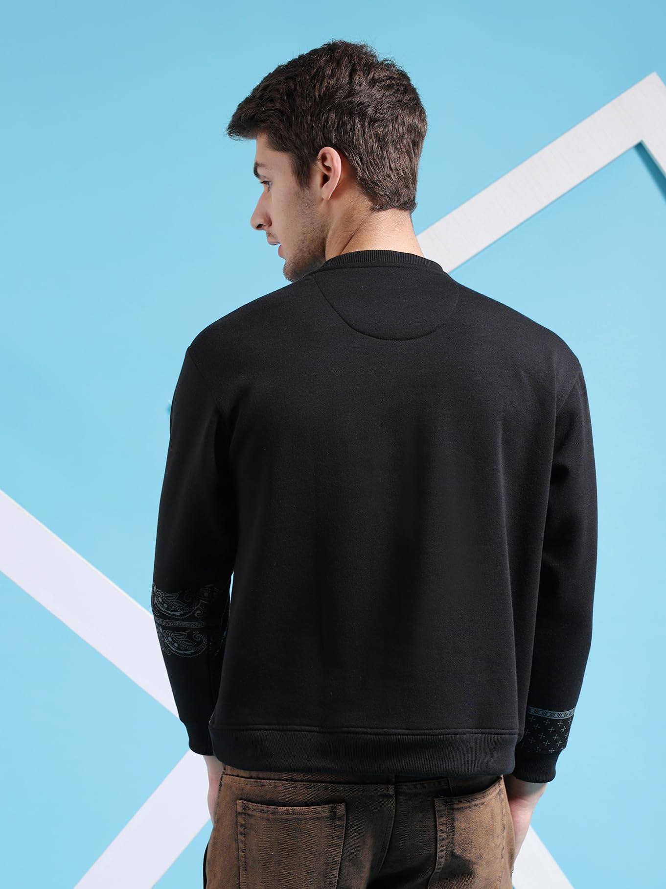 The Indian Garage Co Męska bluza z okrągłym dekoltem Paisley