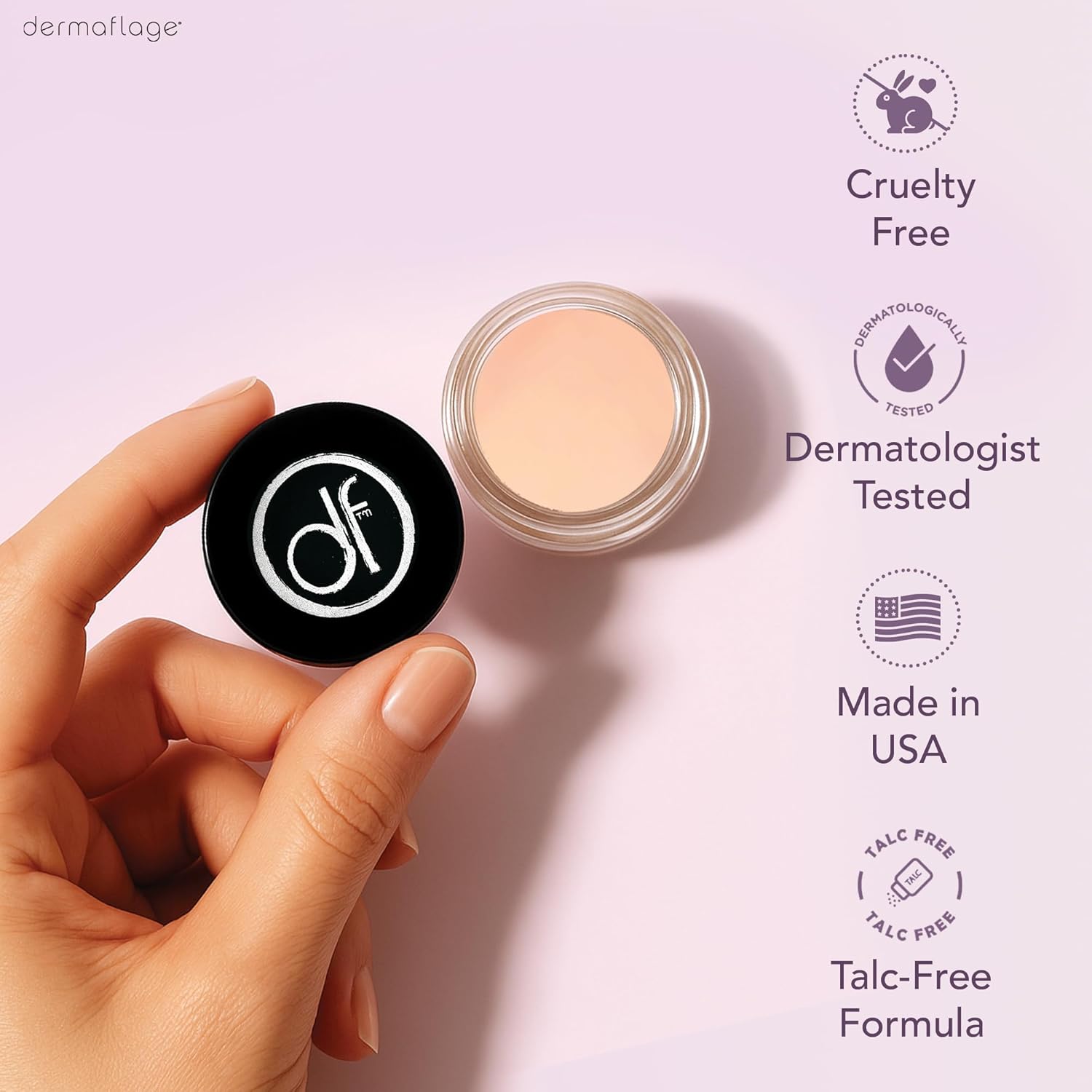 Dermaflage Waterproof Concealer Cream - Full Coverage, Matte Finish, Covers Dark Circles, Tattoos, Acne (Light) - Image 4