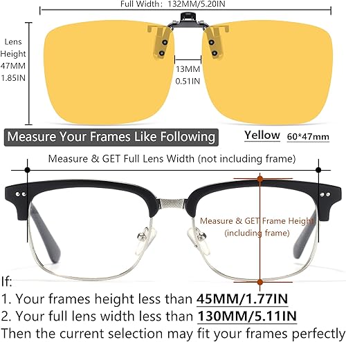 Miniatura 4 de CAXMAN Gafas de sol polarizadas con clip sobre gafas graduadas para hombres y mujeres, protección UV