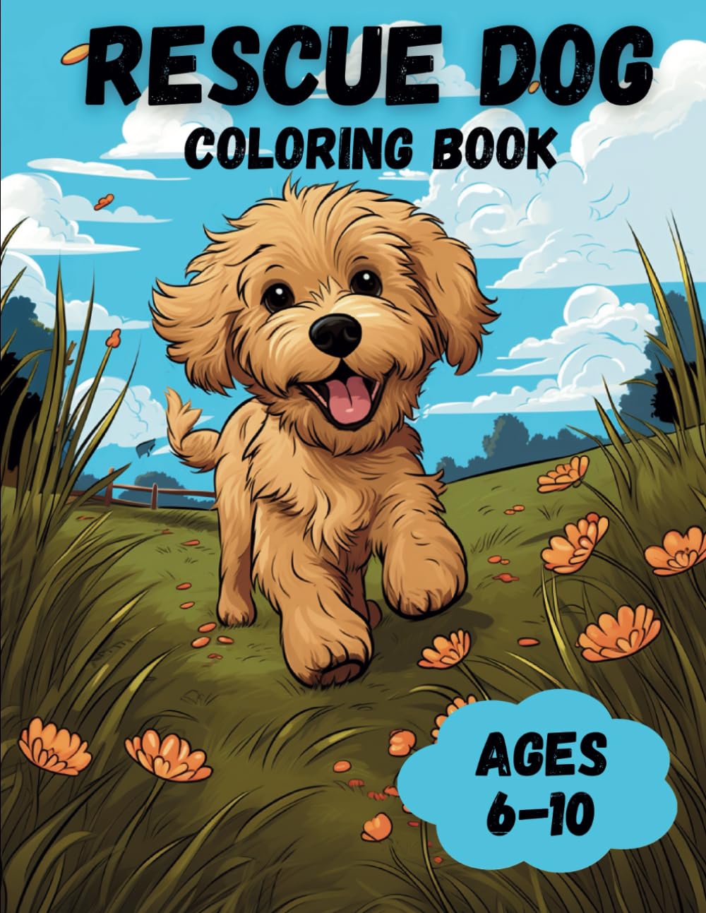 Rescue Dog Coloring Book: Awesome Shelter and Rescue Dogs Coloring Book for kids 6-10