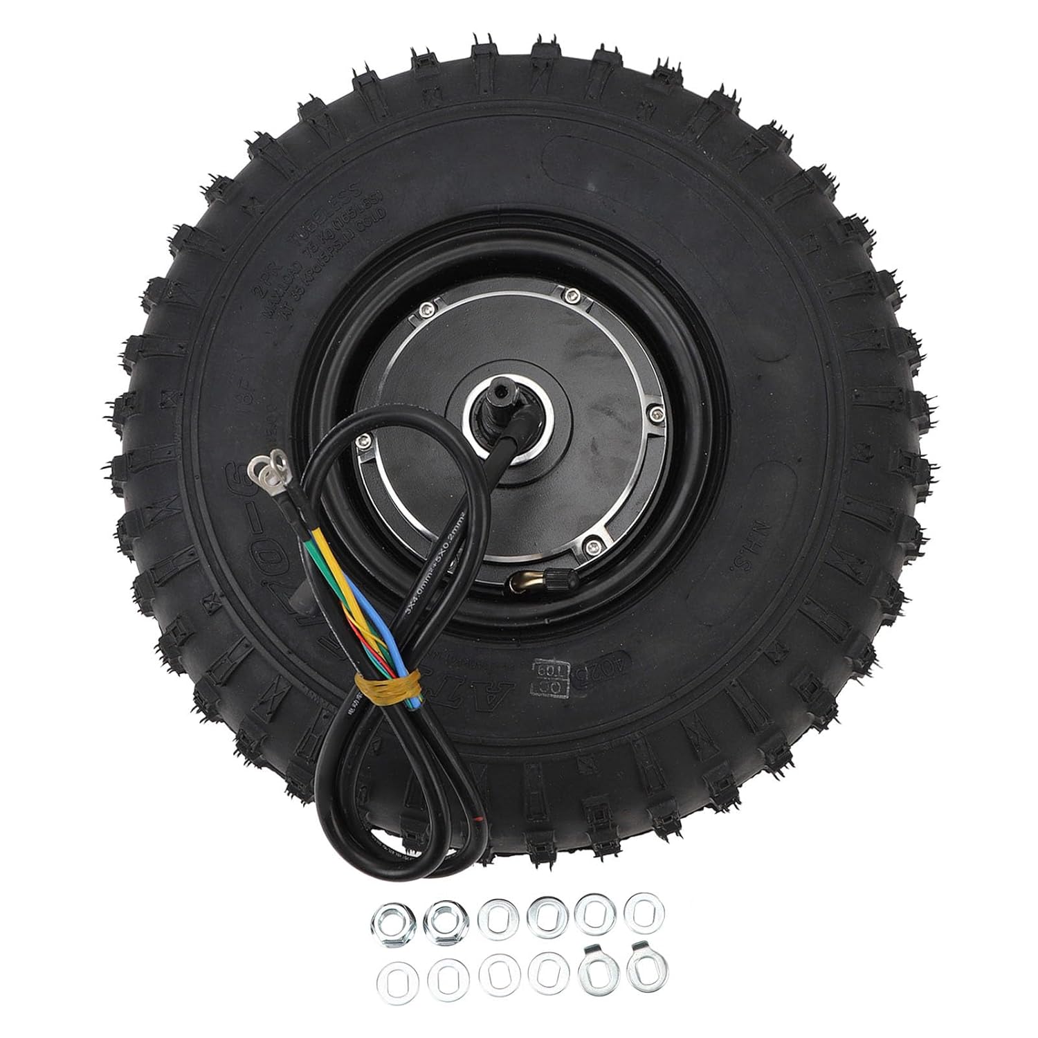 GOTOTOP 14 Inch Brushless Wheel Hub Motor, Aluminum Alloy Vacuum Tire Hub Motor, 2500 to 4000W for Electric Motorcycle and Scooter